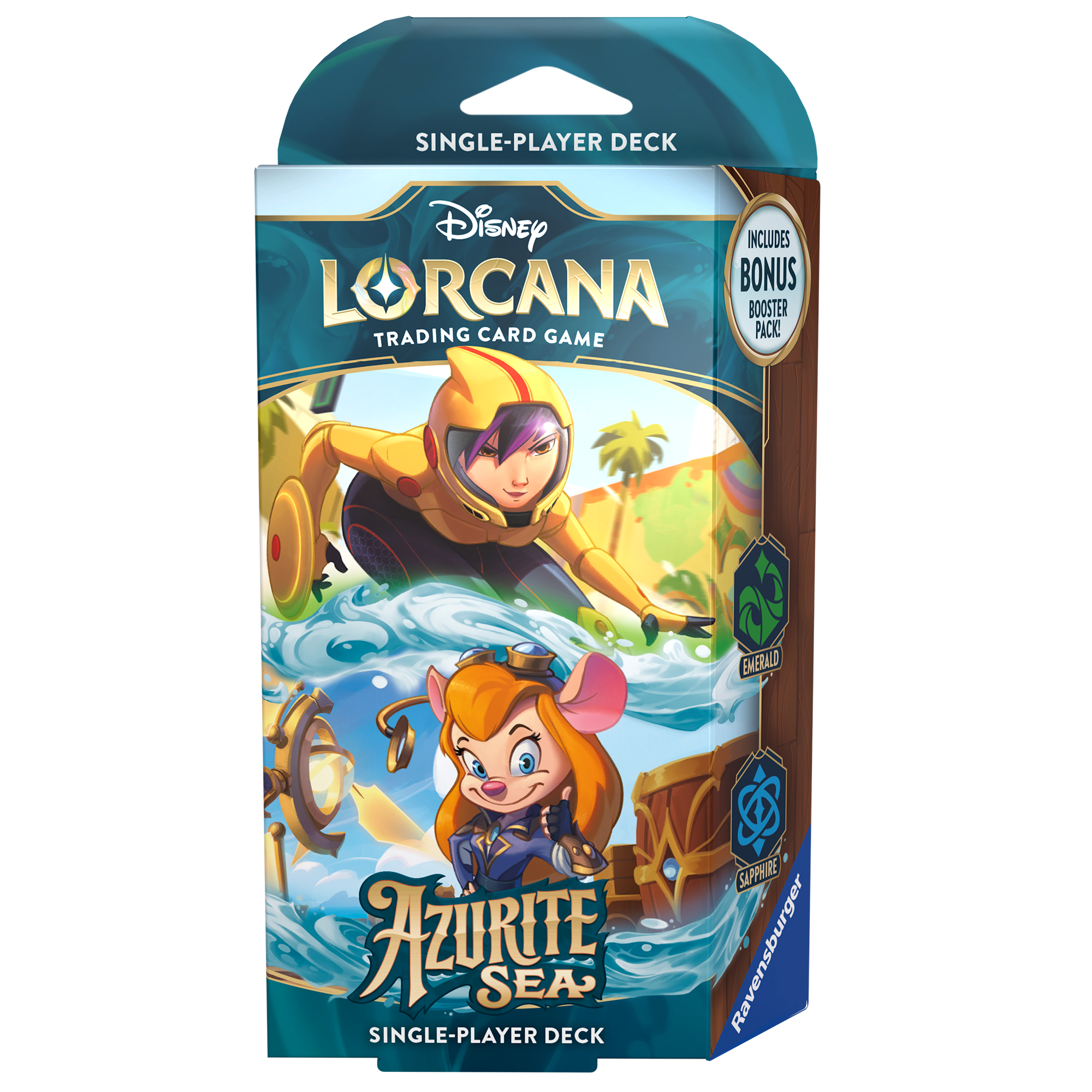 Disney Lorcana S6 Azurite Sea Starter Deck: Emberald & Sapphire