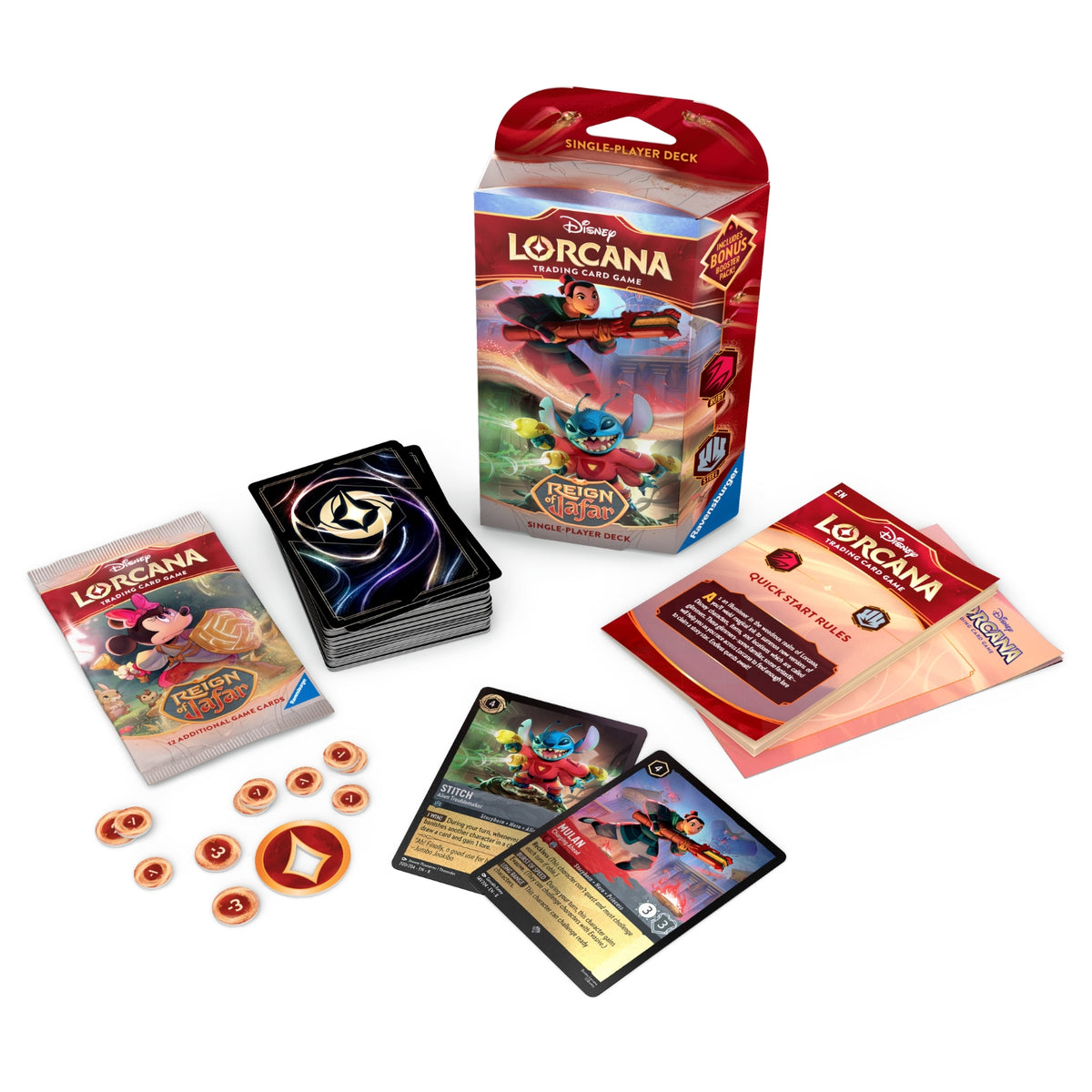 Disney Lorcana S8 Reign of Jafar Single-Player Deck: Mulan & Stitch