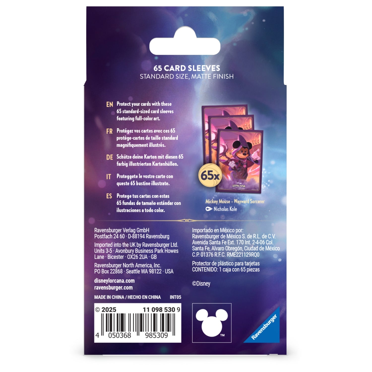 Disney Lorcana S8 Reign of Jafar Sleeves: Mickey - Ravensburger Australia & New Zealand