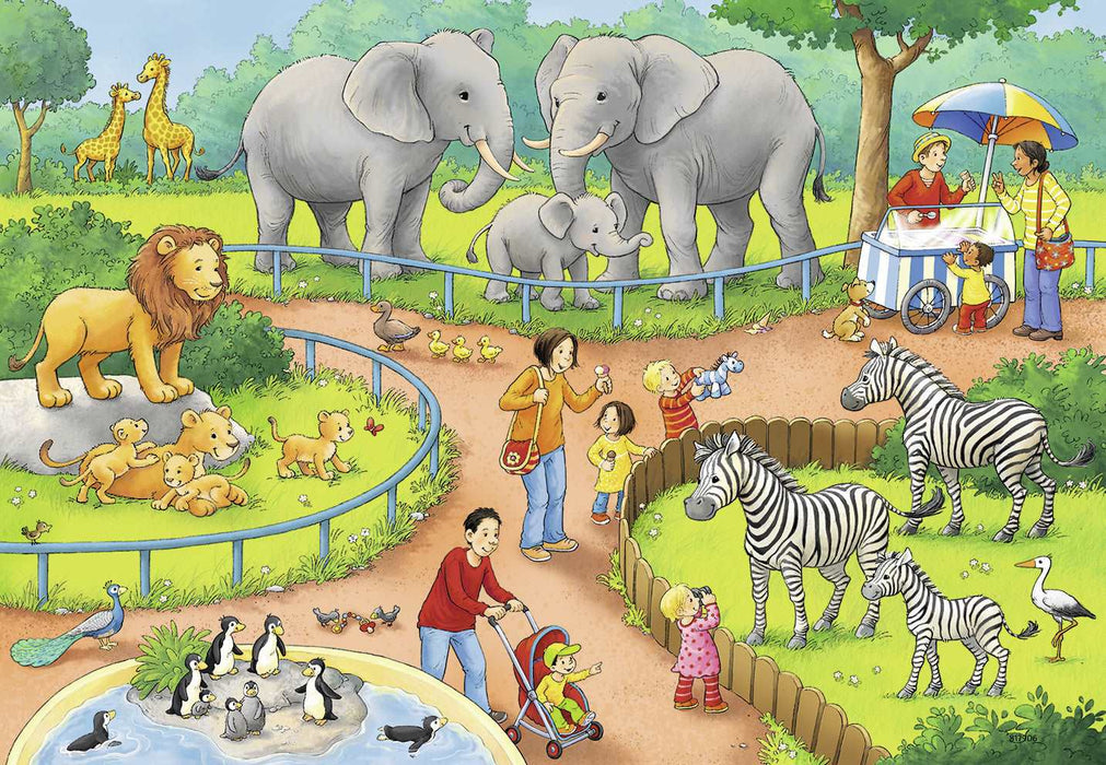 Ravensburger - A Day at the Zoo Puzzle 2x24 pieces - Ravensburger Australia & New Zealand