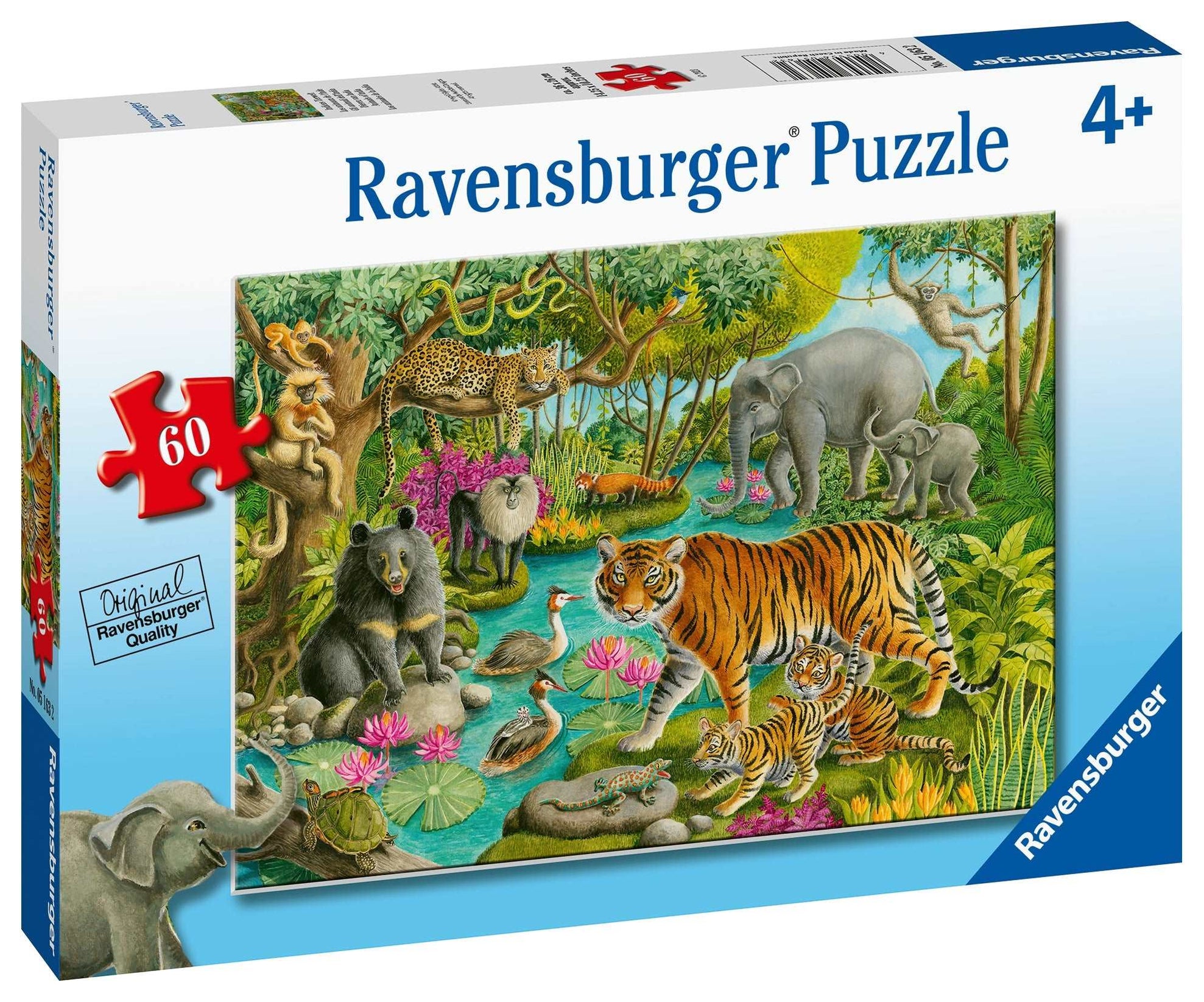 Ravensburger Puzzle günstig online kaufen Ravensburger - Animals of India Puzzle 60 pieces