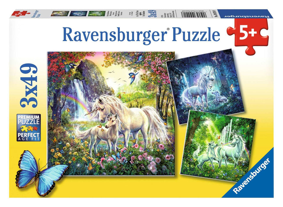 Ravensburger - Beautiful Unicorns Puzzle 3x49 pieces - Ravensburger Australia & New Zealand