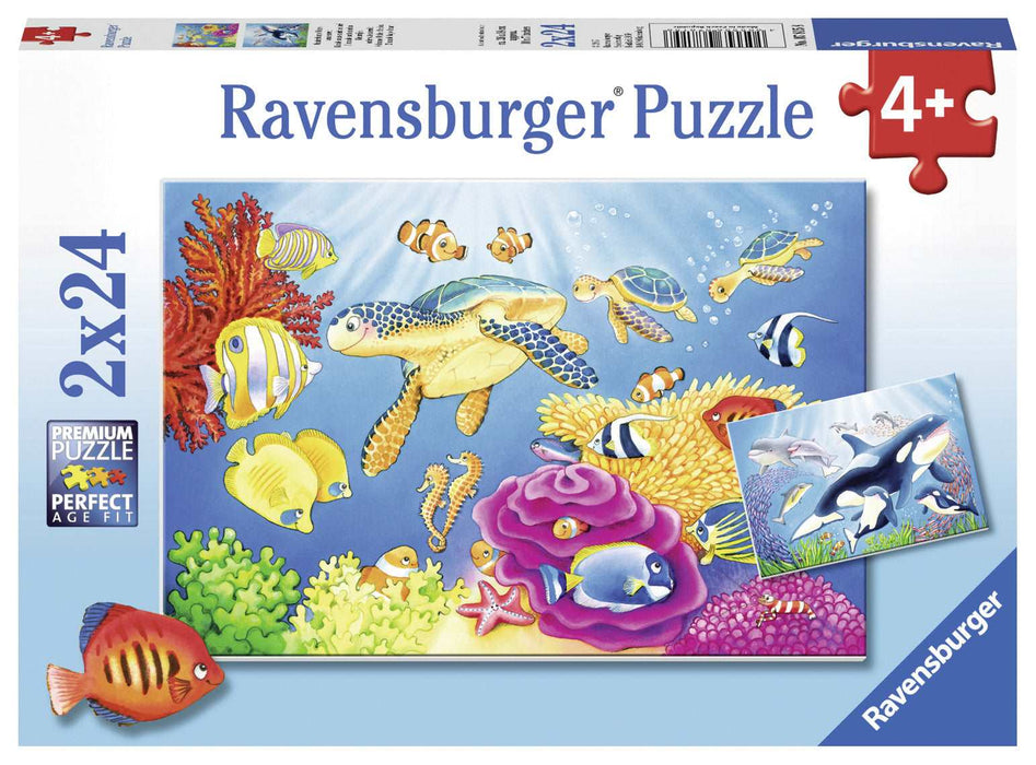 Ravensburger - Colourful Underwater World Puzzle 2x24 pieces - Ravensburger Australia & New Zealand