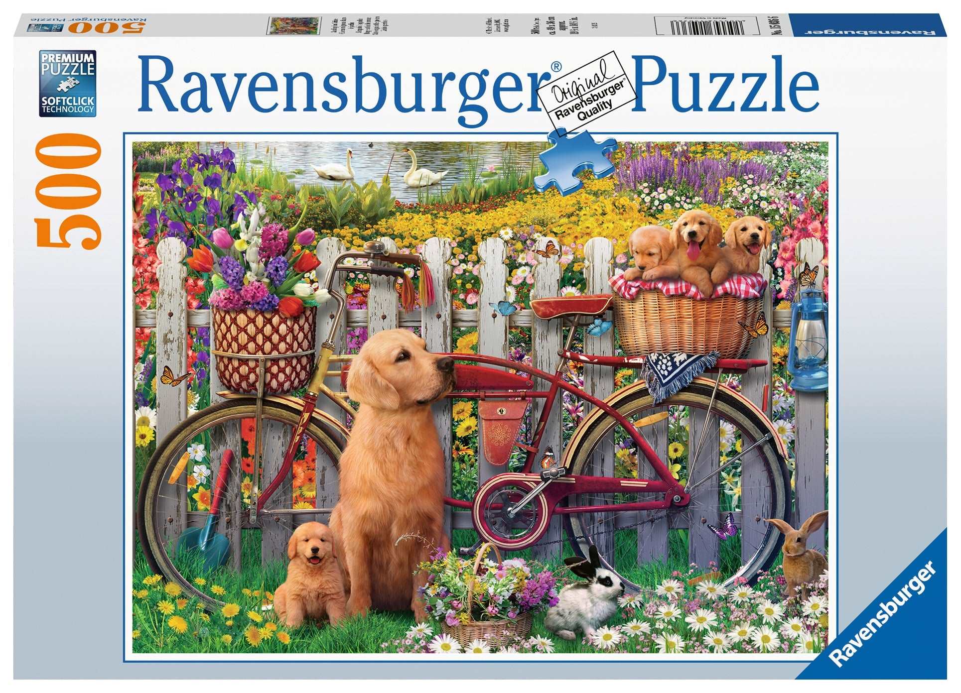 500-Piece Jigsaw Puzzle For Adults - Cute Dog & Garden House Scene, Challenging Fun, 20.5x15 Inches - View #3