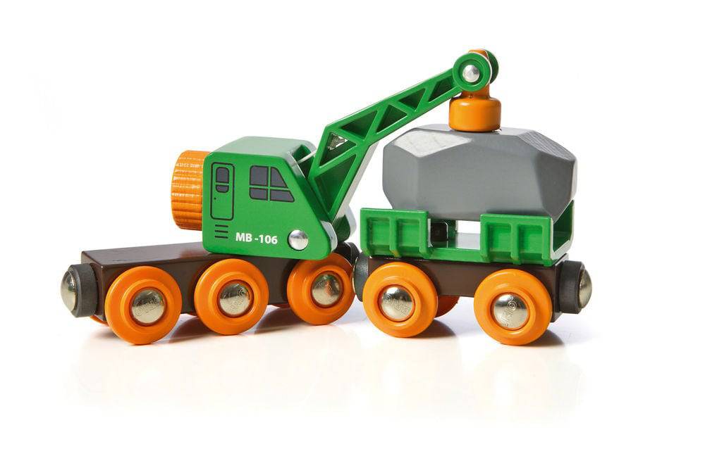 BRIO - Clever Crane Wagon 4 pieces - Ravensburger Australia & New Zealand