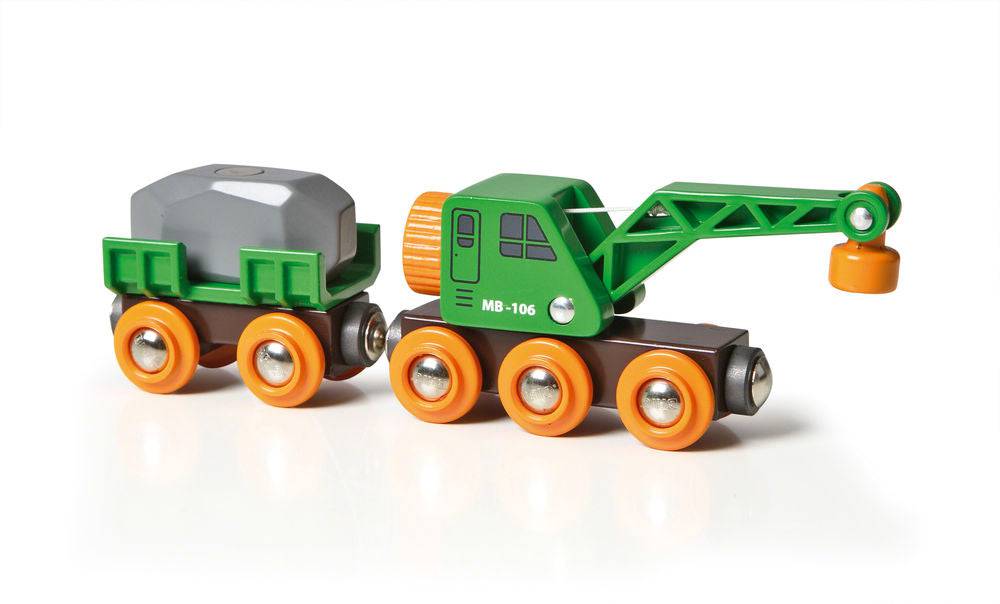 BRIO - Clever Crane Wagon 4 pieces - Ravensburger Australia & New Zealand