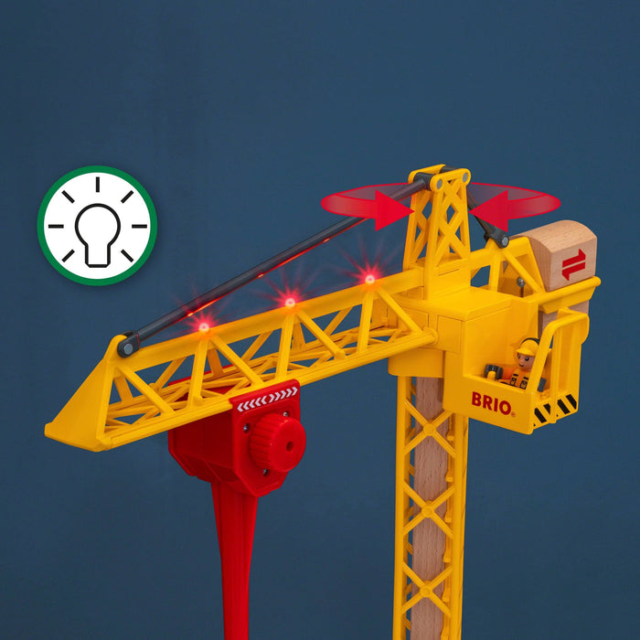 BRIO - Construction Crane w Lights 5 pieces - Ravensburger Australia & New Zealand