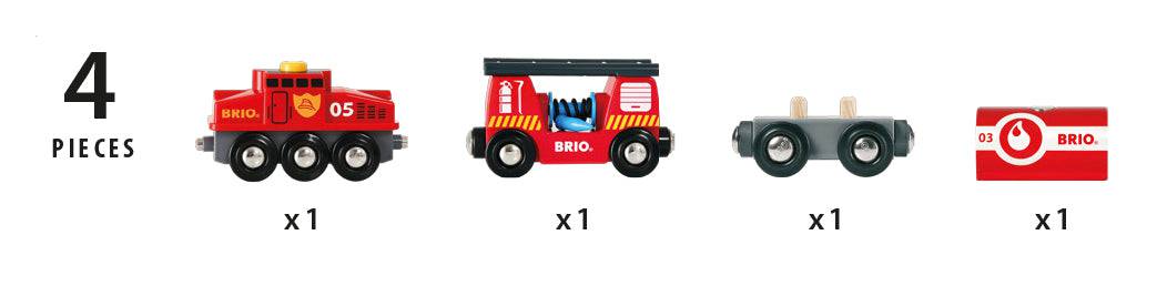 BRIO - Rescue Firefighting Train 4 pieces - Ravensburger Australia & New Zealand