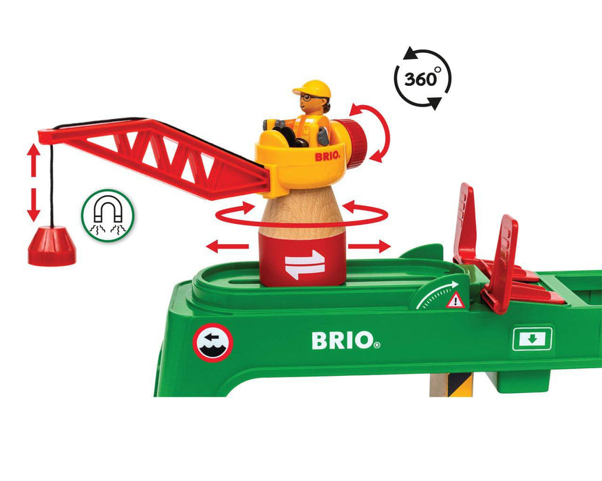 BRIO - Container Crane 6 pieces - Ravensburger Australia & New Zealand