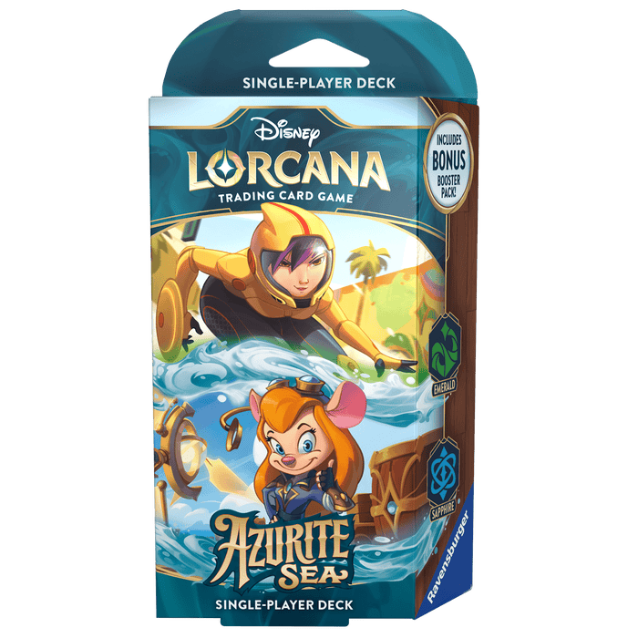 Disney Lorcana S6 Azurite Sea Starter Deck: Emberald & Sapphire - Ravensburger Australia & New Zealand