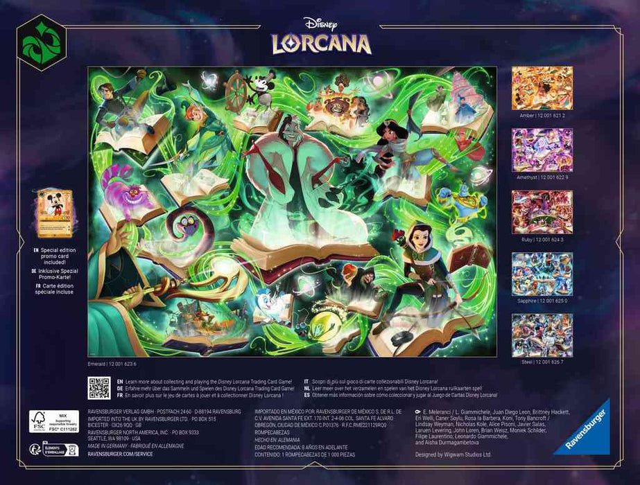 Ravensburger - Disney Lorcana Emerald Puzzle 1000 Pieces - Ravensburger Australia & New Zealand