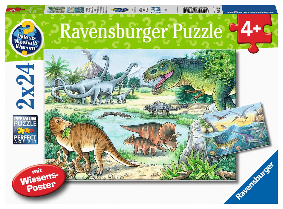 Ravensburger - Dinosaurs of Land and Sea 2x24 pieces - Ravensburger Australia & New Zealand
