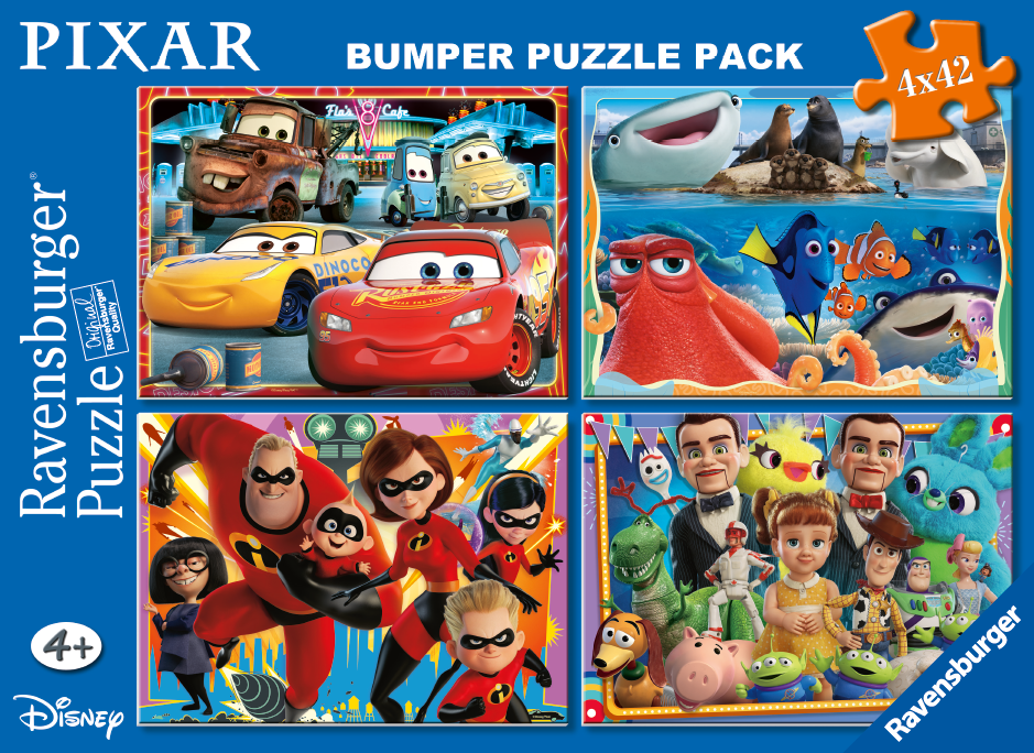 Ravensburger - Disney Pixar Bumper Pack Puzzle 4x42 Pieces