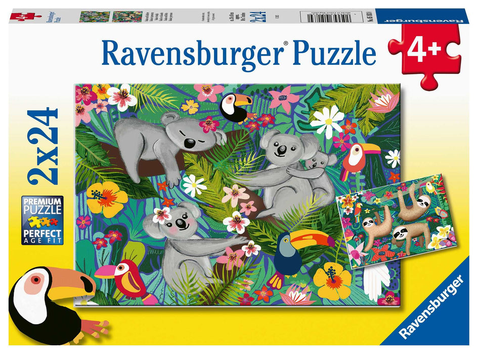 Ravensburger - Koalas and Sloths Puzzle 2x24 pieces - Ravensburger Australia & New Zealand