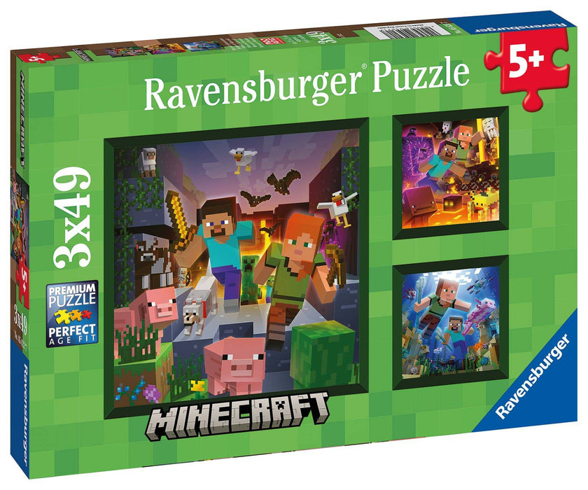 Ravensburger - Minecraft Biomes 3x49 pieces - Ravensburger Australia & New Zealand