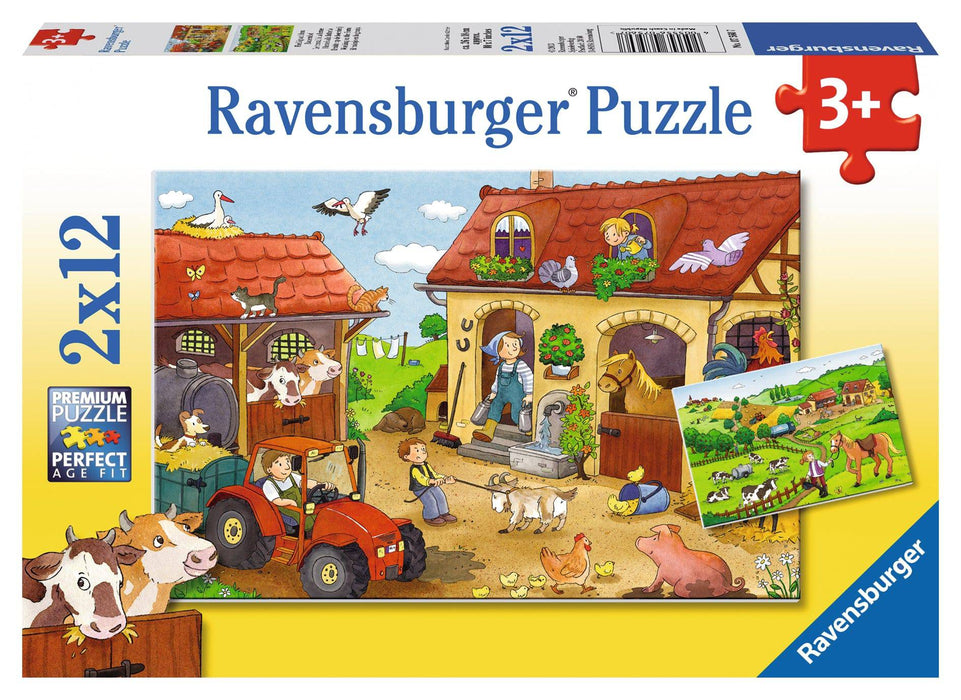 Ravensburger - Working on the Farm Puzzle 2x12 pieces - Ravensburger Australia & New Zealand