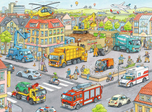 Ravensburger - Vehicles in the City Puzzle 100 pieces - Ravensburger Australia & New Zealand
