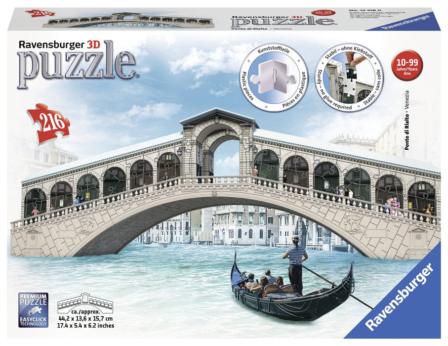 Ravensburger - Venice's Rialto Bridge 3D Puzzle 216 pieces - Ravensburger Australia & New Zealand