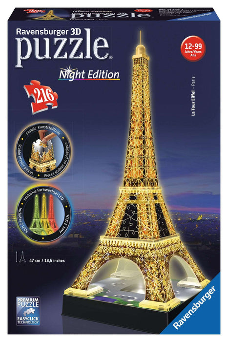 Ravensburger - Eiffel Tower at Night 3D Puzzle 216 pieces - Ravensburger Australia & New Zealand