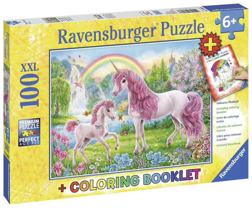 Ravensburger - Magical Unicorns Puzzle Colour Bk 100 pieces - Ravensburger Australia & New Zealand