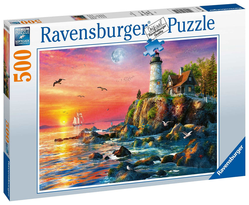 Ravensburger - Lighthouse at Sunset Puzzle 500 pieces - Ravensburger Australia & New Zealand