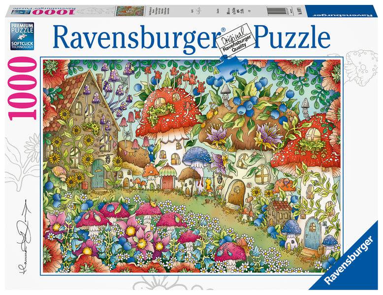 Ravensburger - Floral Mushroom Houses Puzzle 1000 pieces - Ravensburger Australia & New Zealand