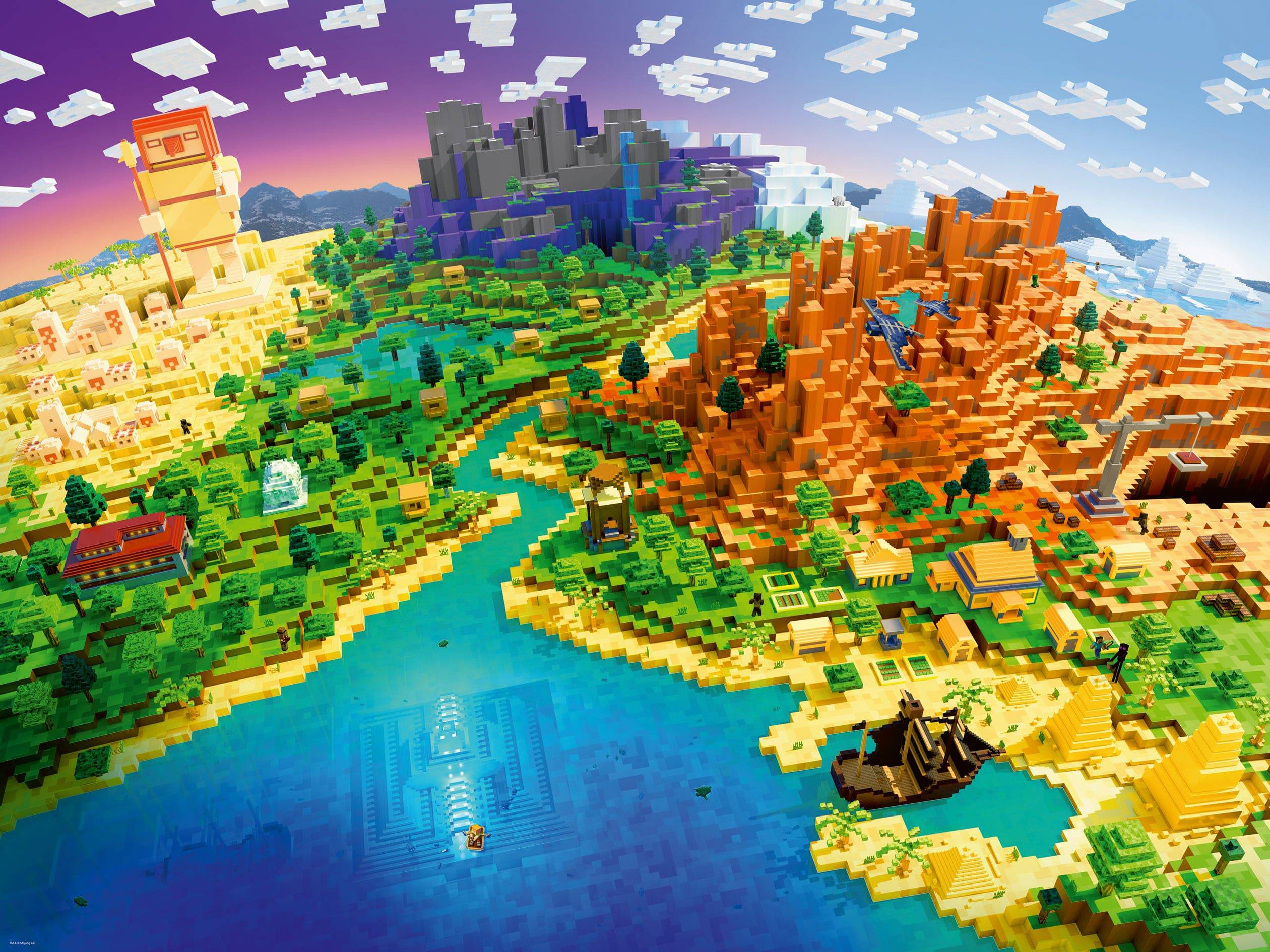 Puzzle 1500 pièces - RAVENSBURGER - Minecraft - Fantastique