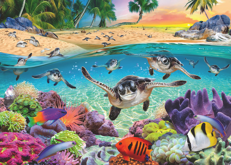 Ravensburger - Race of the Baby Sea Turtles Puzzle 500 Pieces