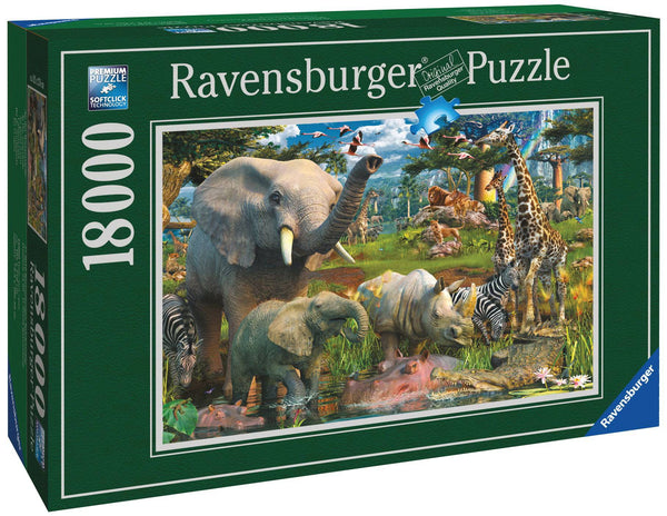 Puzzle Ravensburger 18 000 Pièces, 'Au Point D'eau', édition Rare, Made In Germany