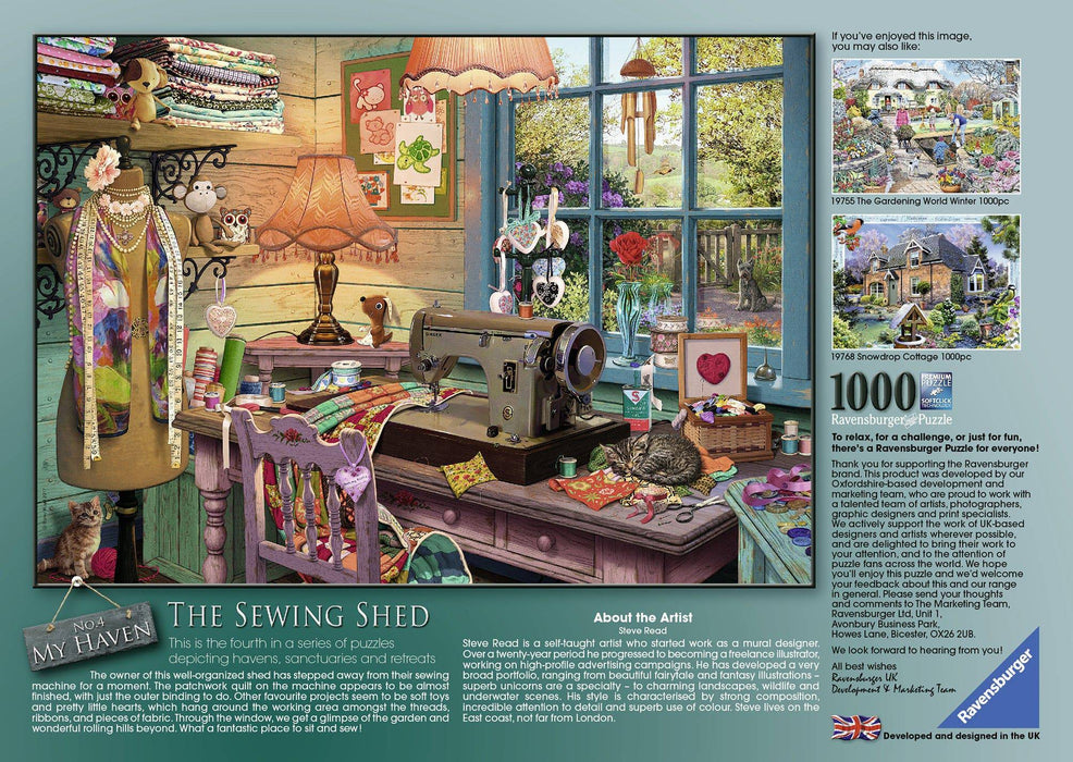 Ravensburger - My Haven No 2 the Sewing Shed 1000 pieces - Ravensburger Australia & New Zealand