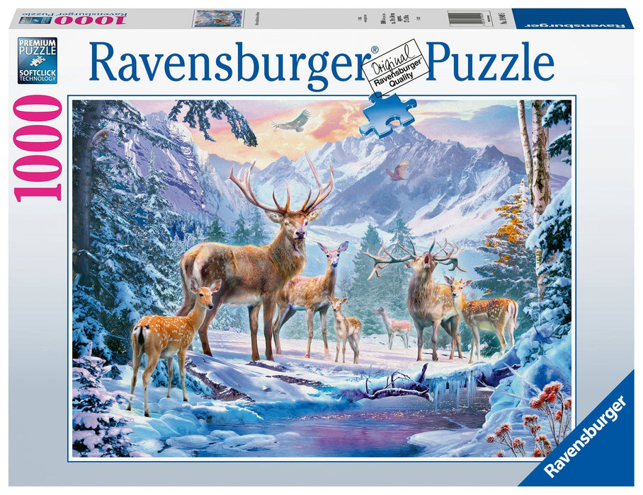 Ravensburger - Deer and Stags in Winter 1000 pieces - Ravensburger Australia & New Zealand