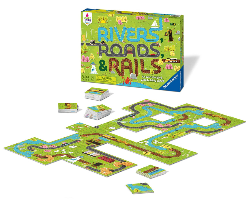 Australian Rails Game Ravensburger - Rivers Roads & Rails Game