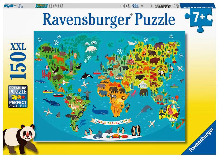 Ravensburger - Animal World Map Puzzle 150 pieces - Ravensburger Australia & New Zealand